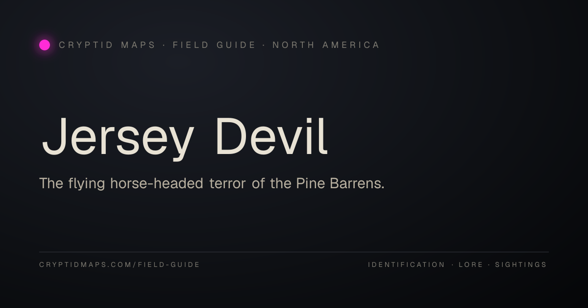 Jersey Devil — Field Guide · Cryptid Maps
